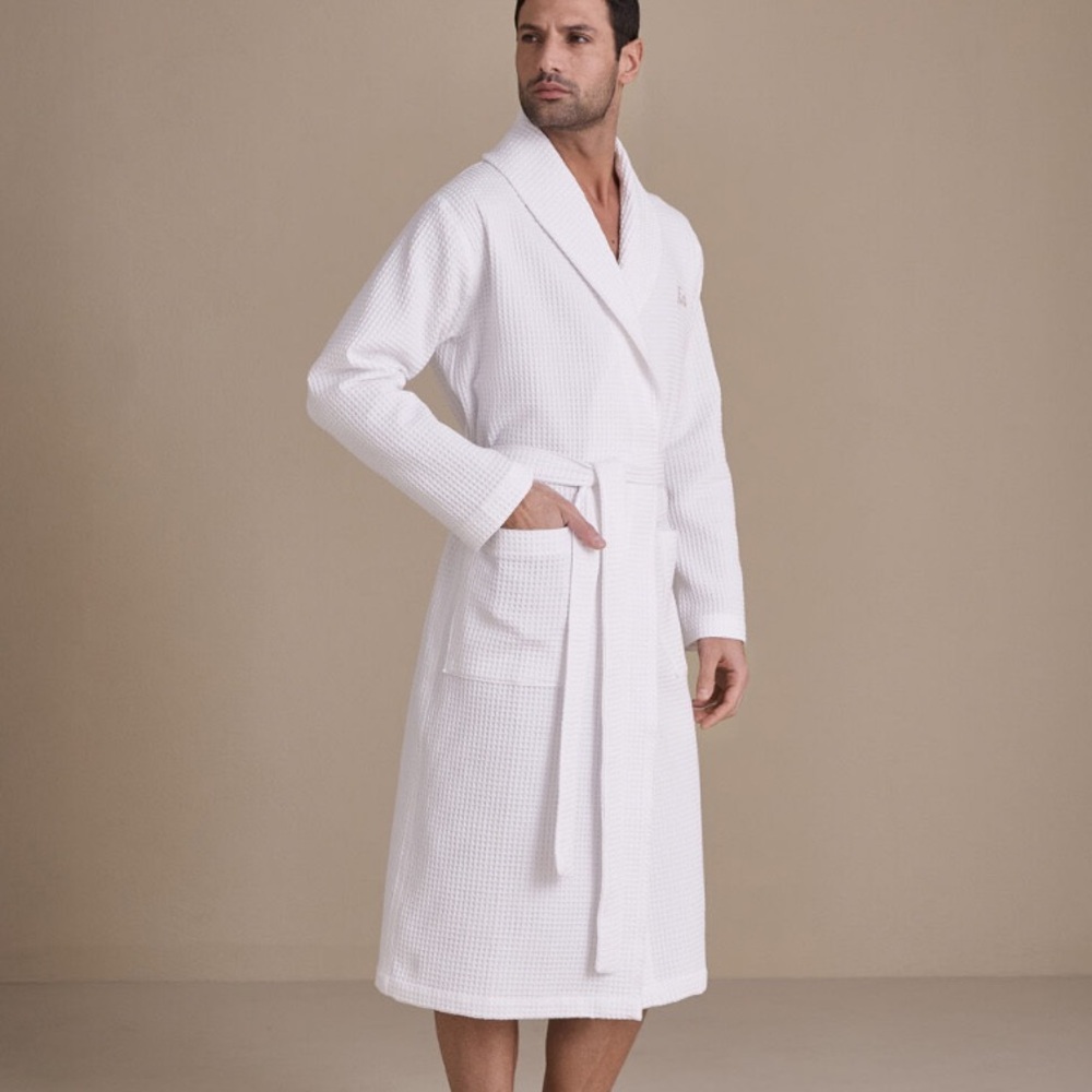 NWOT Frette Waffle Bath Robe - Picture 4 of 7